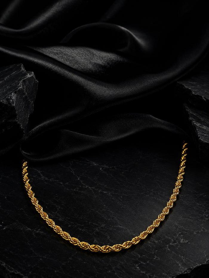 Aanura Men's Gold-Plated Twist Chain