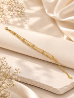 Aanura Layered Chain Gold Plated Bracelet