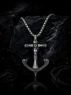 Silver Rhodium-Plated ALJhor Cross Waterproof Stainless Steel Chain for Men