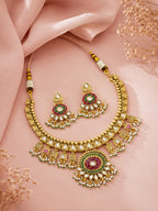 Aanura Royal Antique Choker Necklace with Earrings