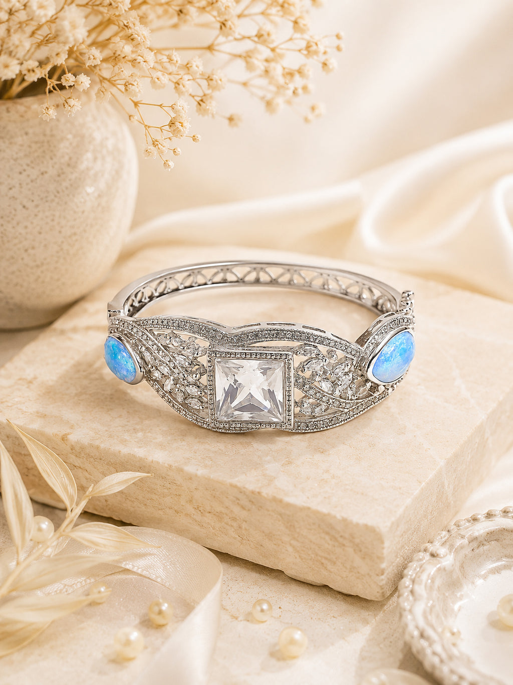 Aanura Emerald Grace Silver Bracelet