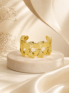 Aanura Golden Butterfly Cuff Bracelet