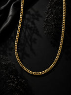 18K Gold Plated Cuban Chain Anti-Tarnish Waterproof Chain for Men