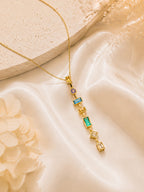 Aanura Navira Multi-Stone Linear Drop Necklace