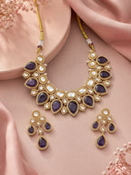 Aanura Grand Red Bridal Necklace with Kundan Embellishments