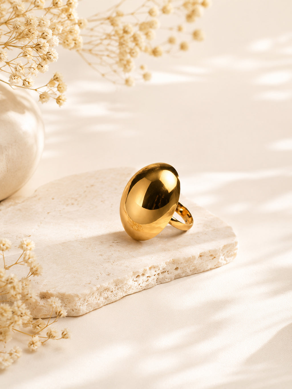 Aanura Bold Oval Adjustable Statement Ring
