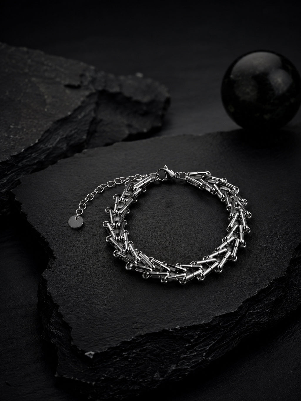 Rhodium Plating Anti Tarnish Waterproof Ladder Bracelet