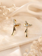 Aanura Celeste Ribbon Earrings – Gold-Plated