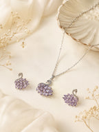 Aanura Leaf Cluster Necklace & Earrings Set