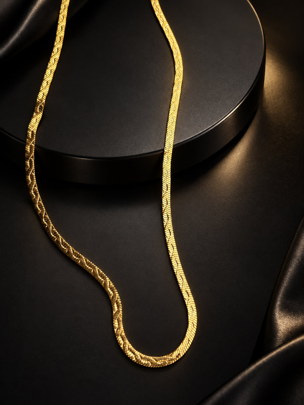 18K Gold Plated Double Snake Link Anti-Tarnish Waterproof Chain