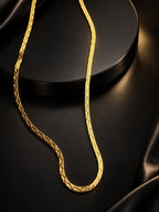 18K Gold Plated Double Snake Link Anti-Tarnish Waterproof Chain
