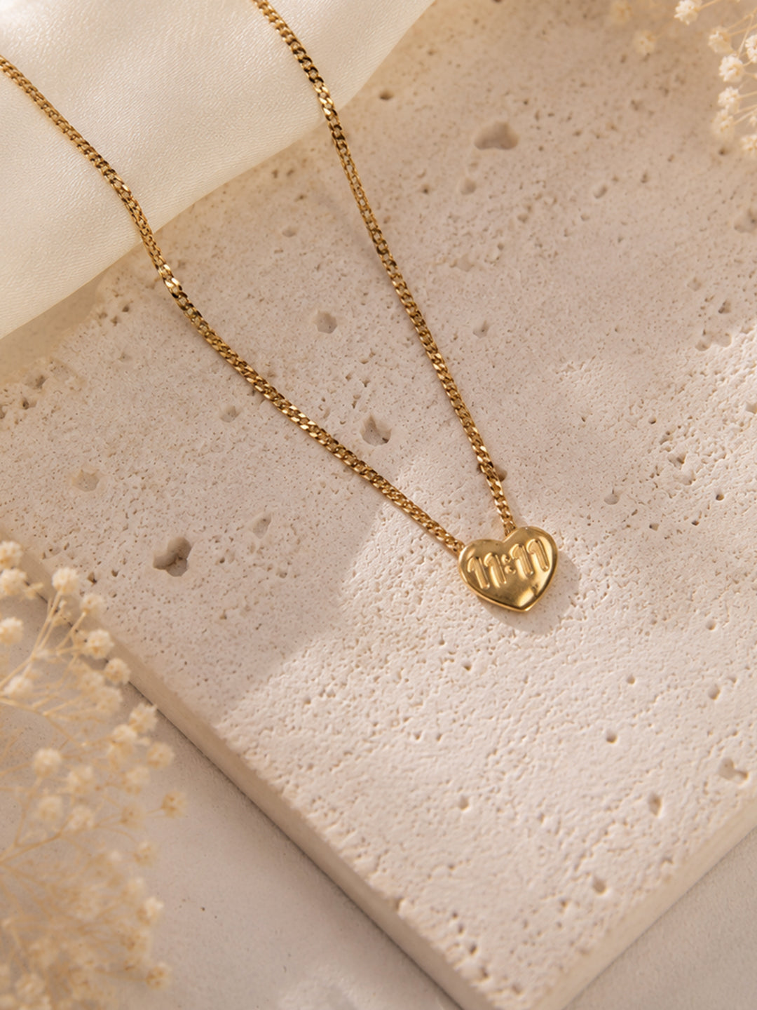 Aanura Heart Lock Chain Necklace
