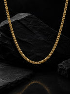 18K Gold-Plated Cuban Anti-Tarnish Waterproof Stainless Steel Chain for Men