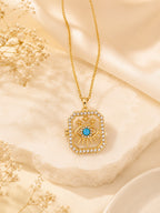 Blue Eye Star 18K Gold Plated Charm Necklace