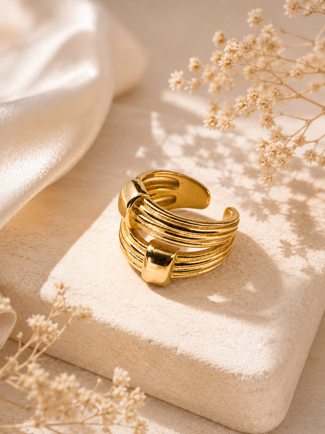 Aanura Matte & Adjustable Statement Ring