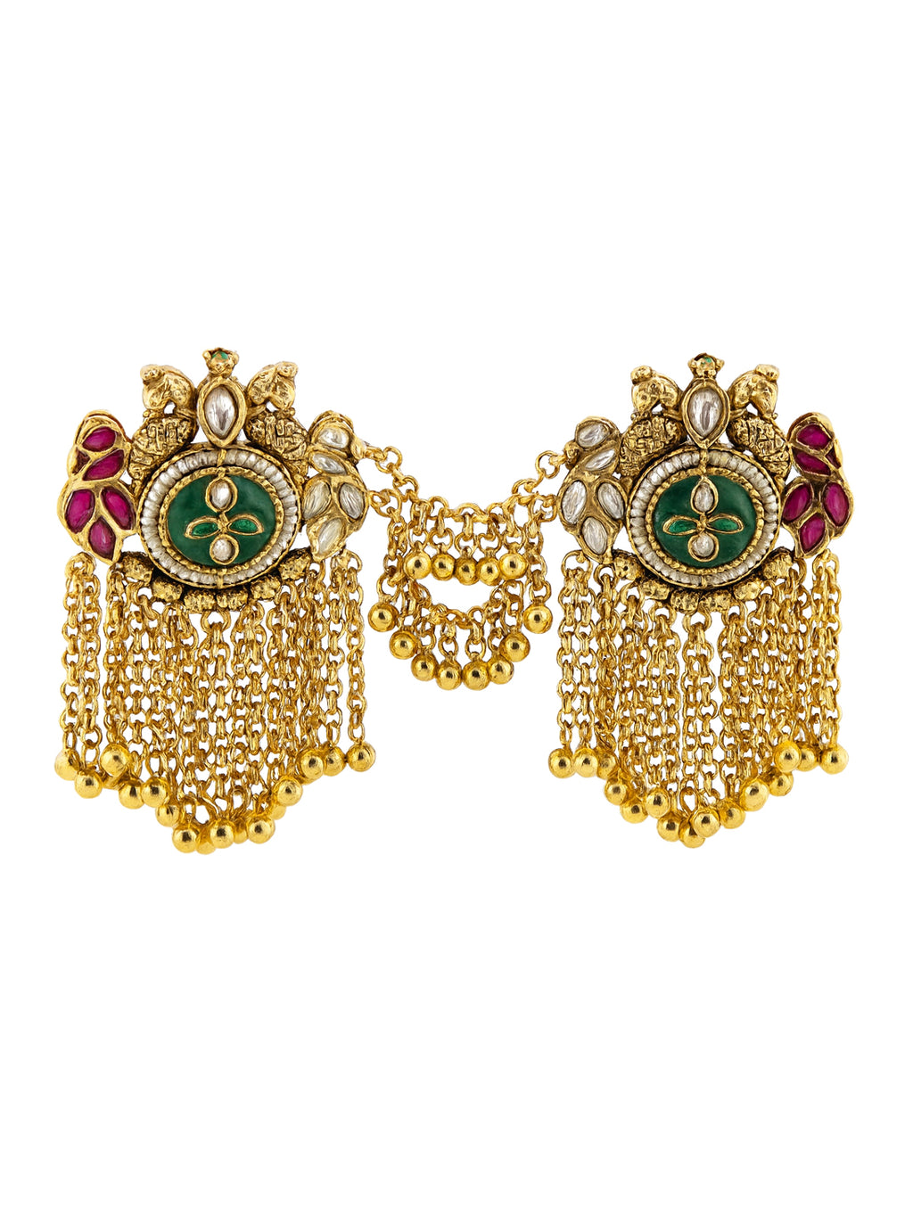Aanura Gold-Plated Jhumka Ring