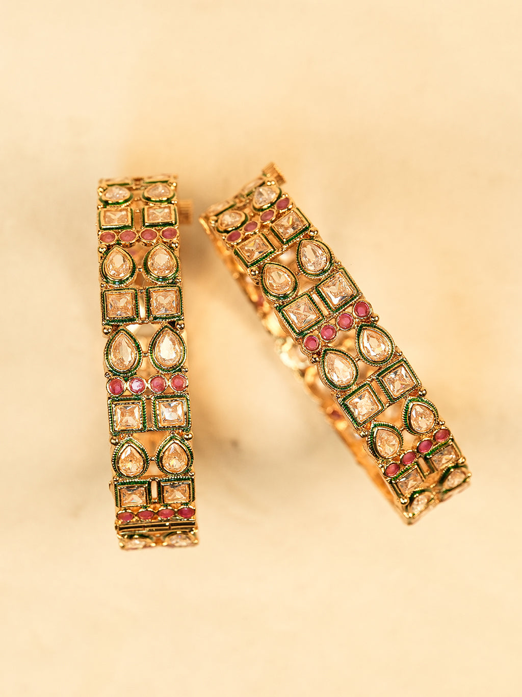 Aanura Classic Stone-Set Gold Plated Bracelet