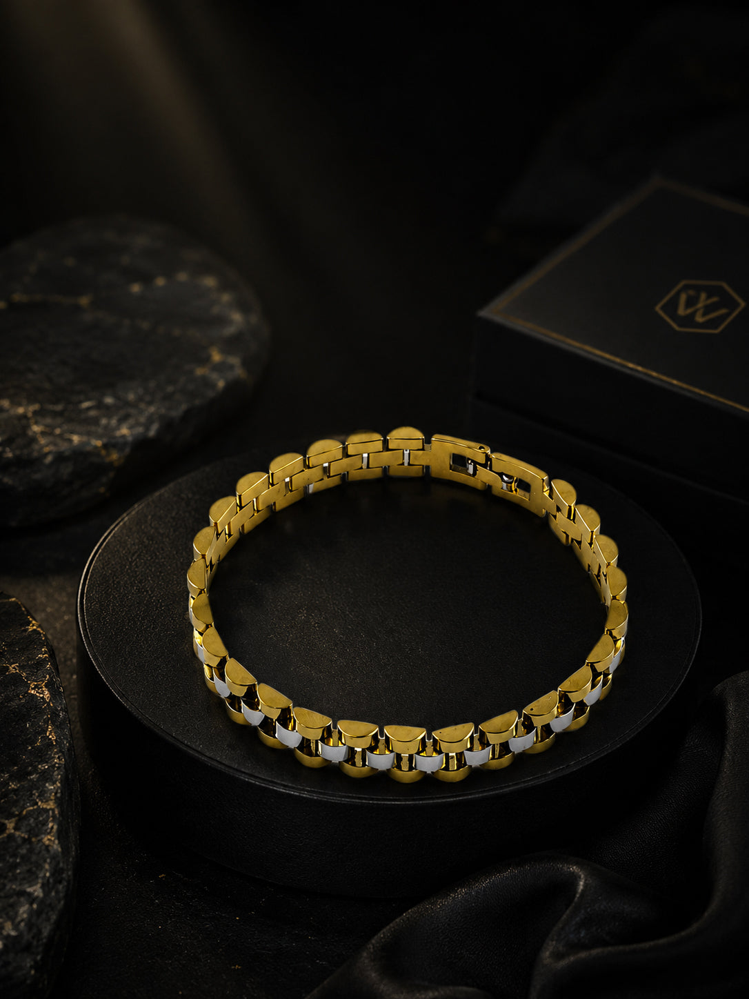 18K Gold Plated Anti Tarnish Waterproof Tile Bracelet