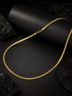 18K Gold Herringbone Anti-Tarnish Waterproof Chain