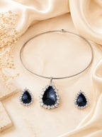 Aanura Black Onyx Teardrop Necklace Set