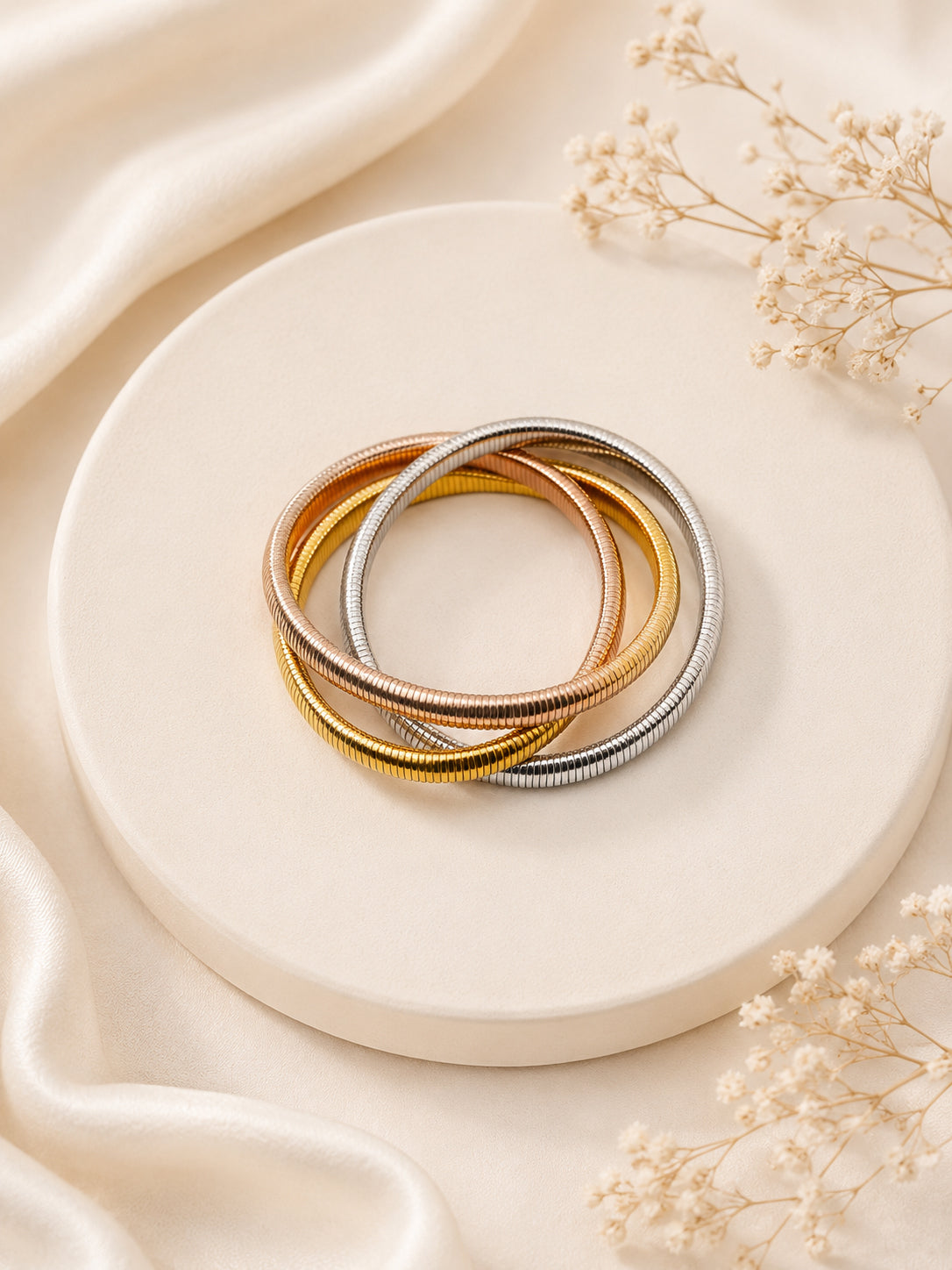Aanura Triple Coil Statement Bracelet