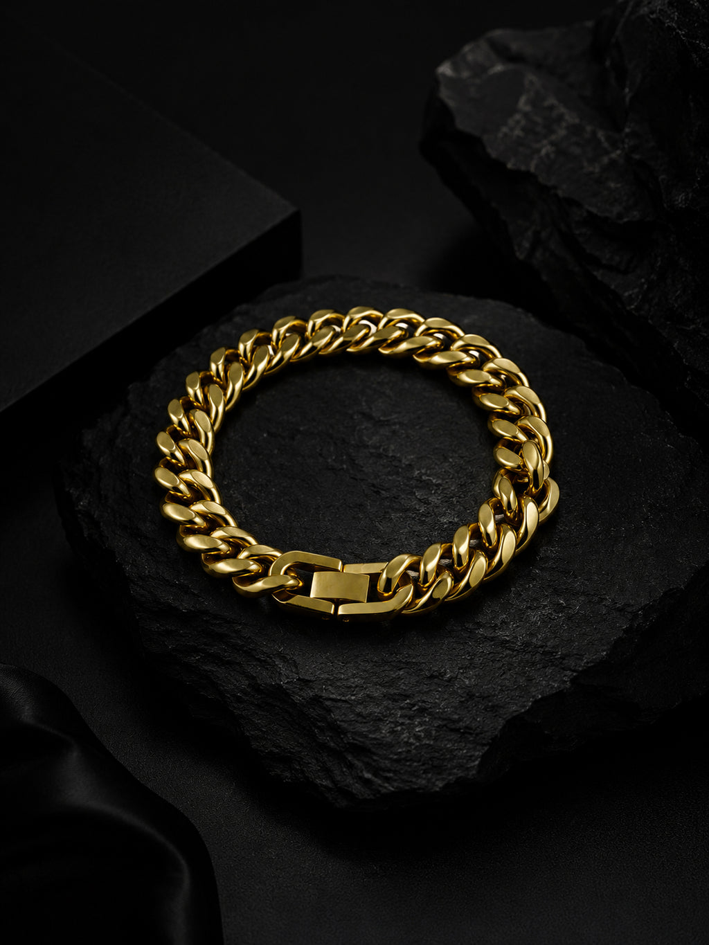 18K Gold Plated Anti Tarnish Waterproof Curb Bracelet