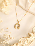 Aanura Crescent Embrace Pendant Necklace
