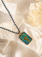 Aanura Gold Stainless Steel Beaded Pendant Necklace