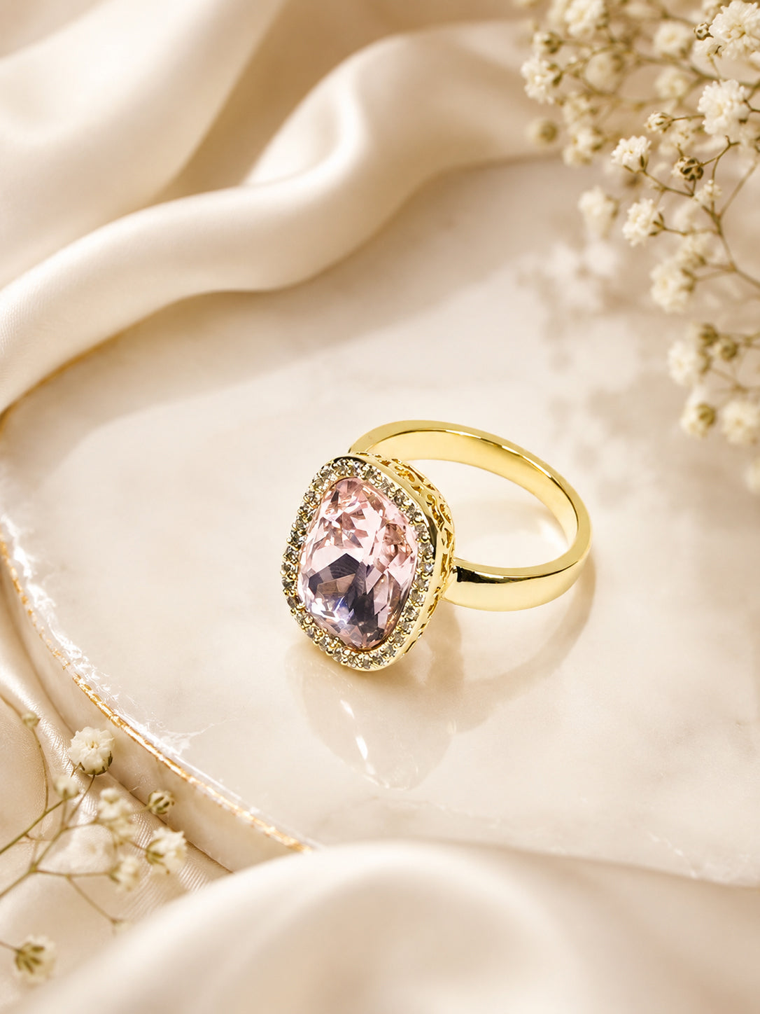 18K Gold Plated Geometric Anti-Tarnish Waterproof Ring