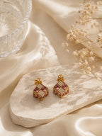 Aanura Gold Plated Cubic Crystal Earrings