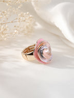 18K Gold Plated Pearl Swirl Anti-Tarnish Waterproof Ring