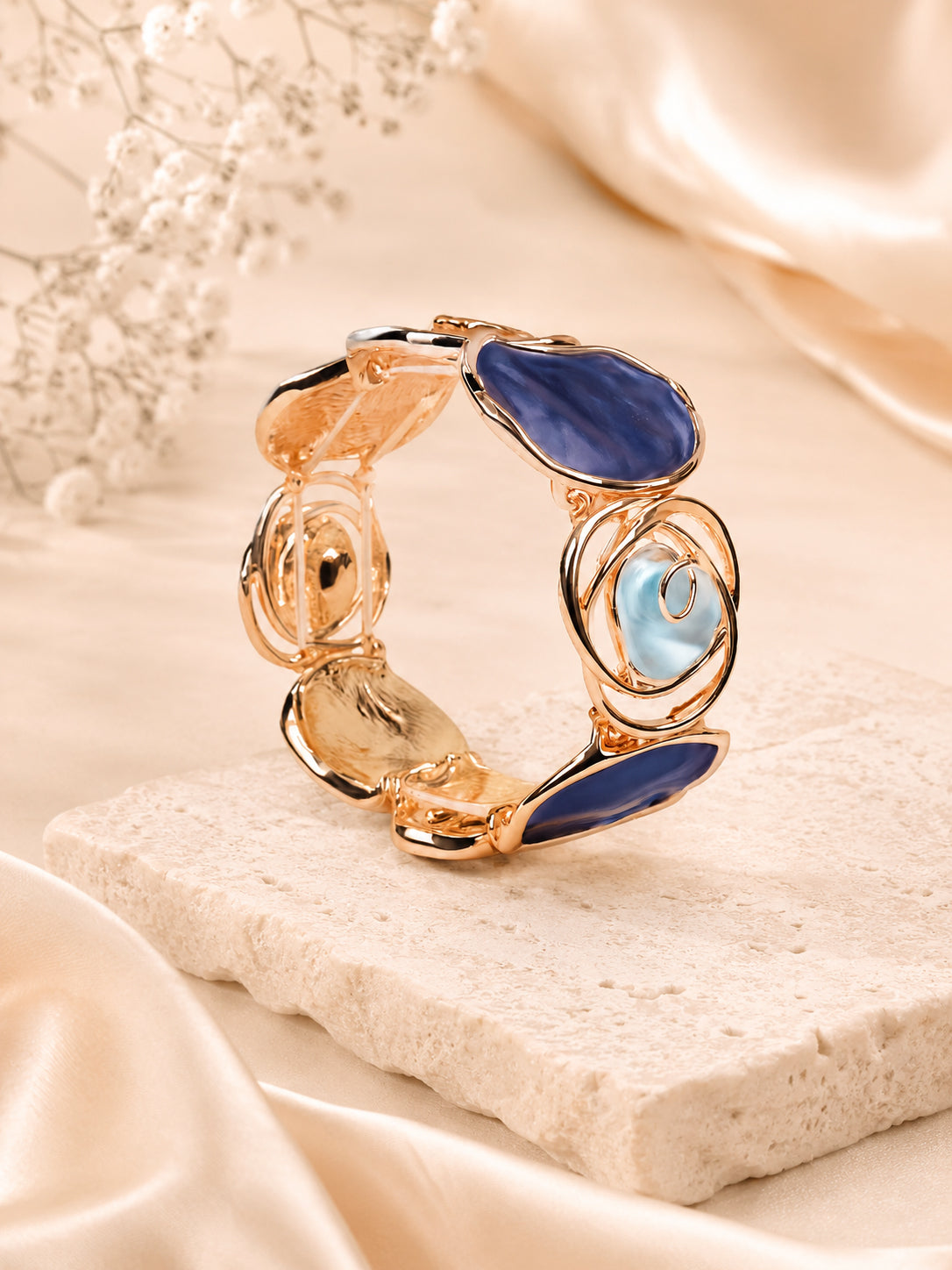 Aanura Midnight Rose Enamel Bracelet