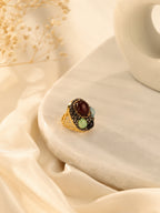 18K Gold Plated Multi-Stone Anti-Tarnish Waterproof Ring