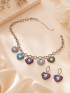 Aanura Multi-Coloured Heart Charm Necklace