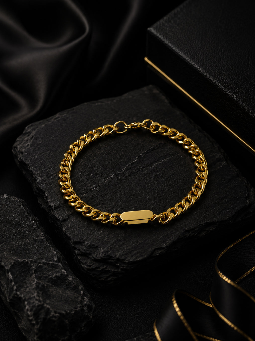 18K Gold Plated Anti Tarnish Waterproof Plate Bracelet