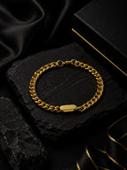 18K Gold Plated Anti Tarnish Waterproof Plate Bracelet