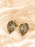 Aanura Leaf Ladybug Earrings