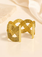 Aanura Golden Infinity Weave Statement Bracelet