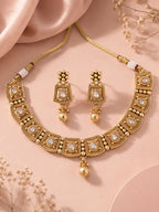 Aanura Gold Plated Heritage Panel Necklace Set