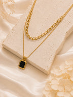 Aanura Noir Duo Layered Chain Necklace