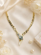 Aanura Gold Cuban Link Chain Necklace