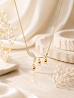 Aanura Petal Drop Minimal Pendant Necklace
