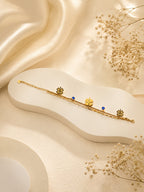 Aanura Clover Charm Adjustable Gold Bracelet