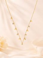 18K Gold Plated Bird Charm Crystal Necklace