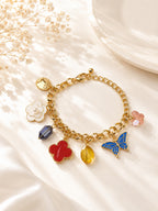Aanura Multicolor Charm Butterfly Bracelet