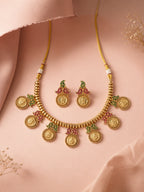 Aanura Temple Coin Choker Necklace