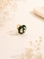 18K Gold Plated Pearl Accent Anti-Tarnish Waterproof Ring