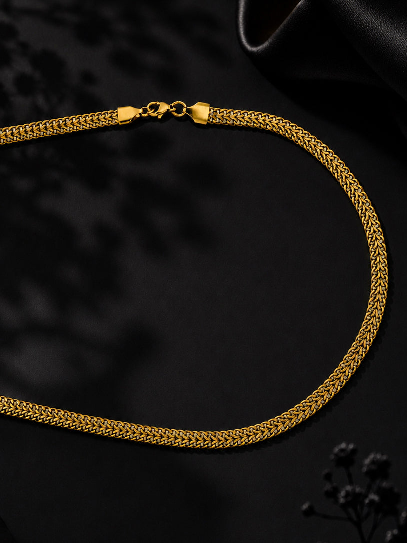 Rhodium plated Cuban Link Anti-Tarnish Waterproof Chain