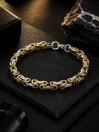 Aanura Dual-Tone Stainless Steel Bracelet For Men