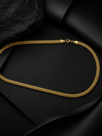 18K Gold Plated Waterproof Anti Tarnish Weave Chain
